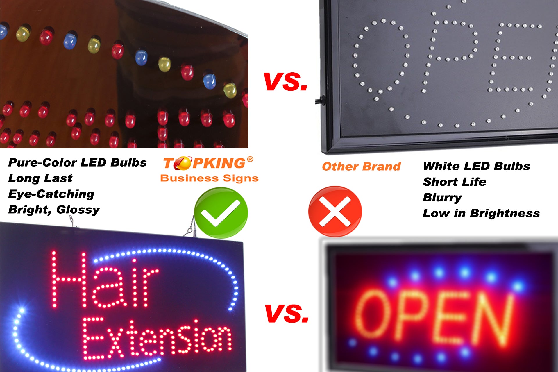 Falafel Sign, TOPKING Signage, LED Neon Open, Store, Window, Shop, Business - 2