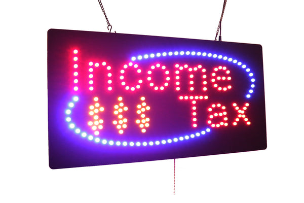 Income Tax Sign TOPKING Signage LED Neon Open Store Window Shop Business  Display Grand Opening Gift – TOPKING SIGNS