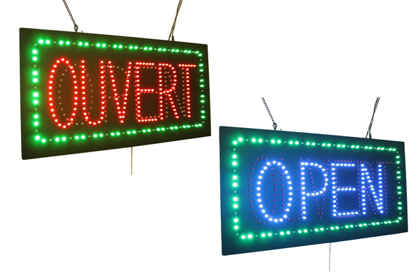 Ouvert Open Sign TOPKING Signage LED Neon Open Store Window Shop Business  Display Grand Opening Gift – TOPKING SIGNS
